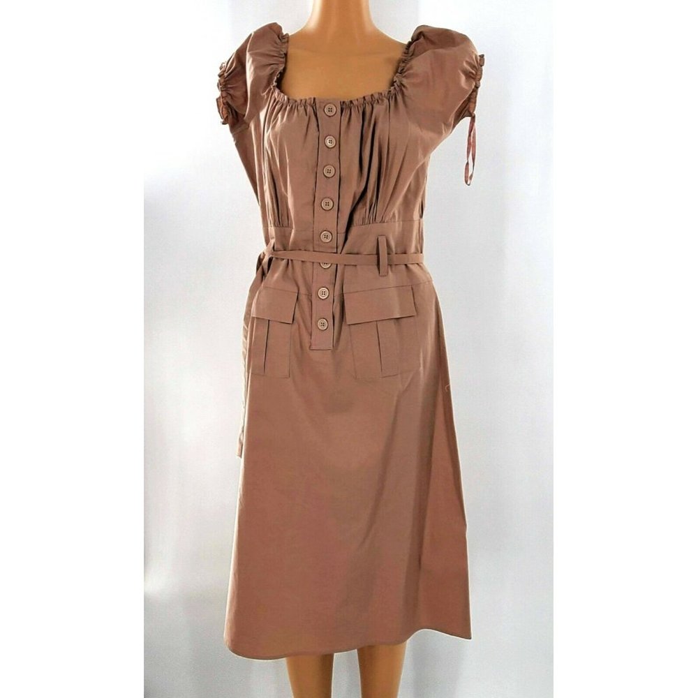 Newport News Contemporary Casual Dress - Light Brown (Size 10)